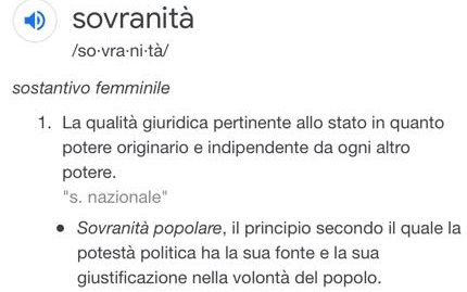 Sovranità: significato