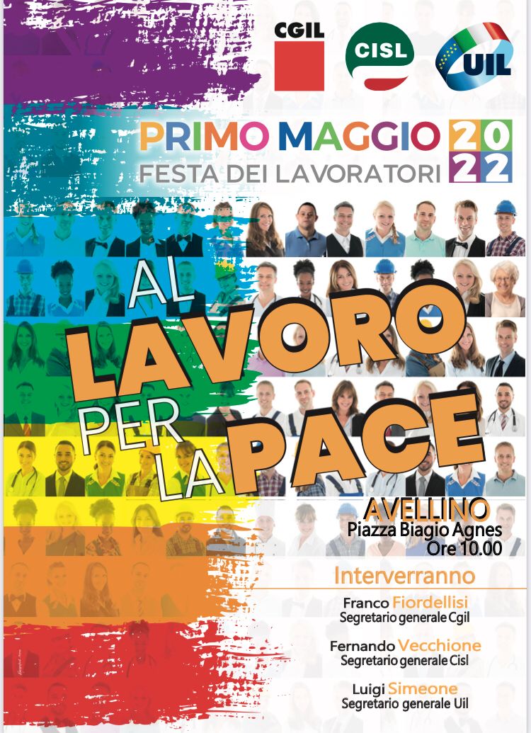 Primo Maggio: Cgil, Cisl e Uil irpine tornano in piazza