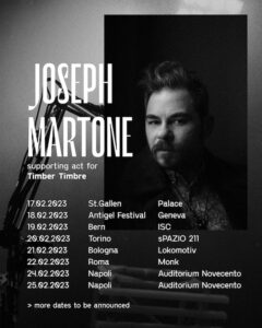 Joseph Martone in tour con Timbre Timbre