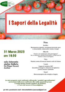 IPSEOA ‘Rossi-Doria organizza una cena-evento I sapori della legalità